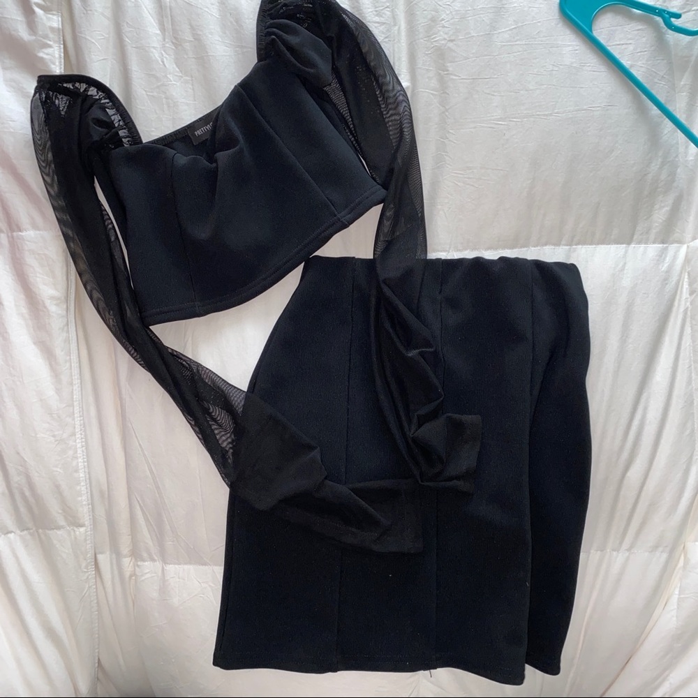Pretty little thing two piece set black